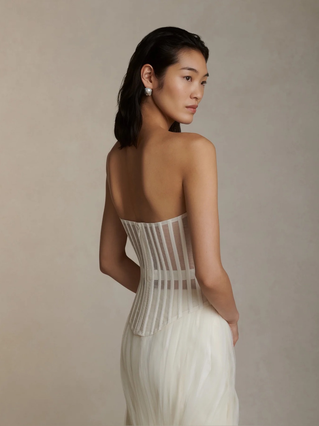 Nwt Danielle Frankel Milo Bustier In Pearl — image 2 of 4